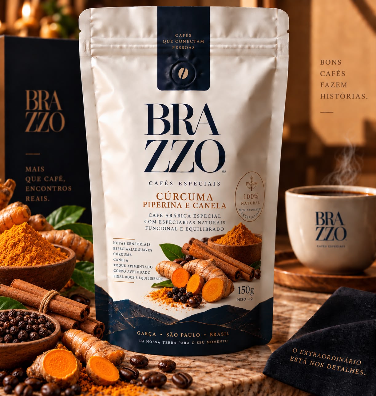 BRAZZO CAFFÈ — Cúrcuma, Piperina & Canela